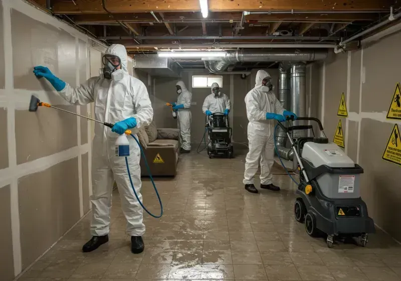 Basement Moisture Removal and Structural Drying process in Monroe County, TN